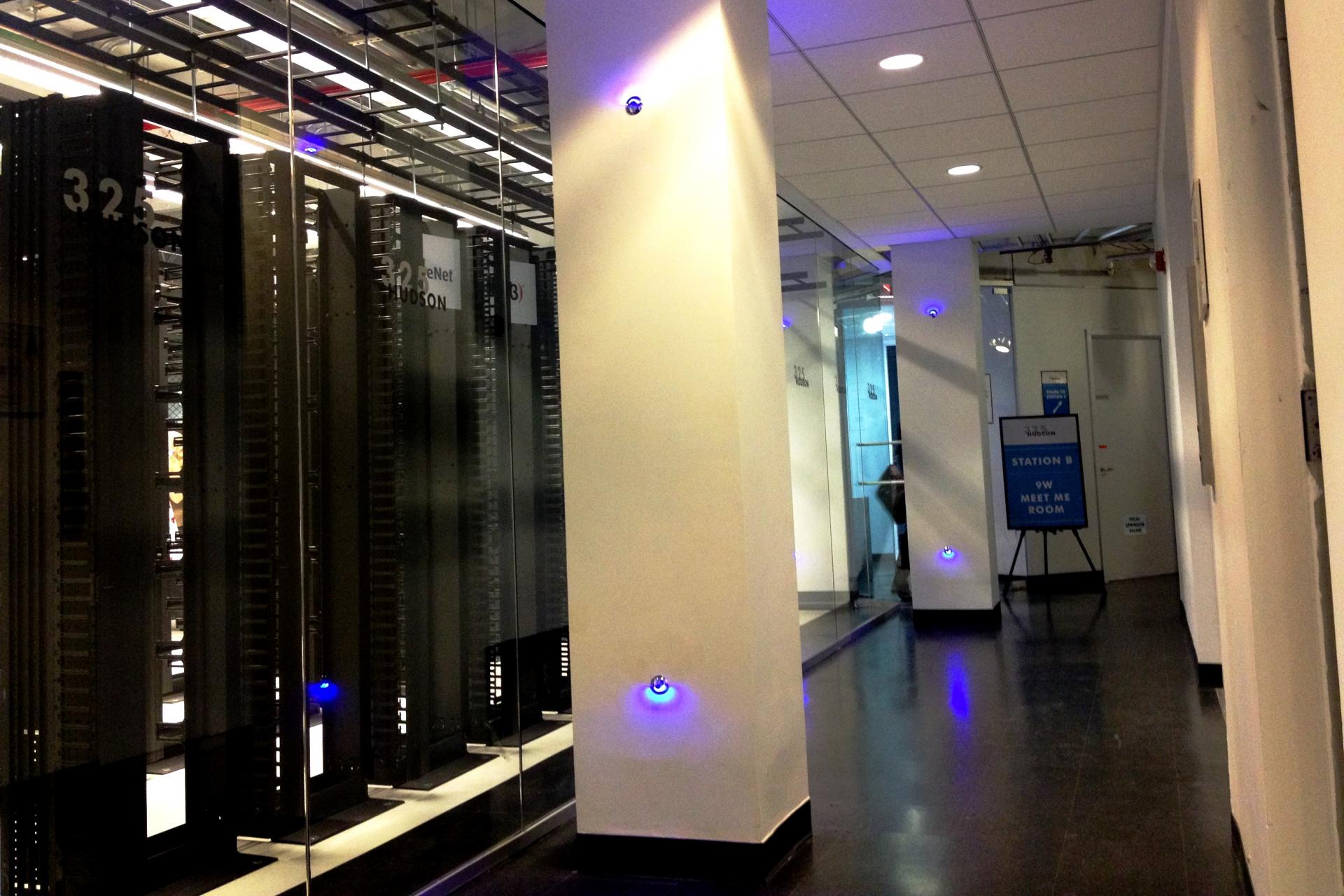 This unique technology center is located in a ten-story structure in lower Manhattan. 